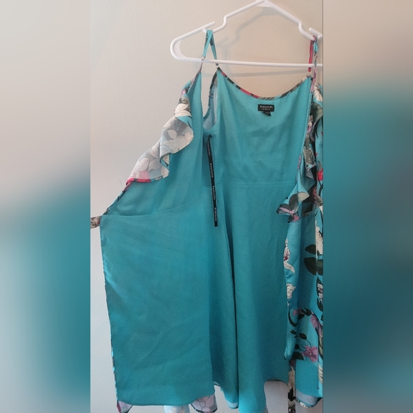 Marciano Los Angeles floral slit tie dress spaghetti strap wrap small - Picture 6 of 16